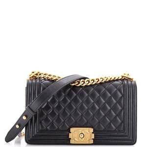 Chanel Boy Flap Bag Quilted Caviar Old #237960C48B